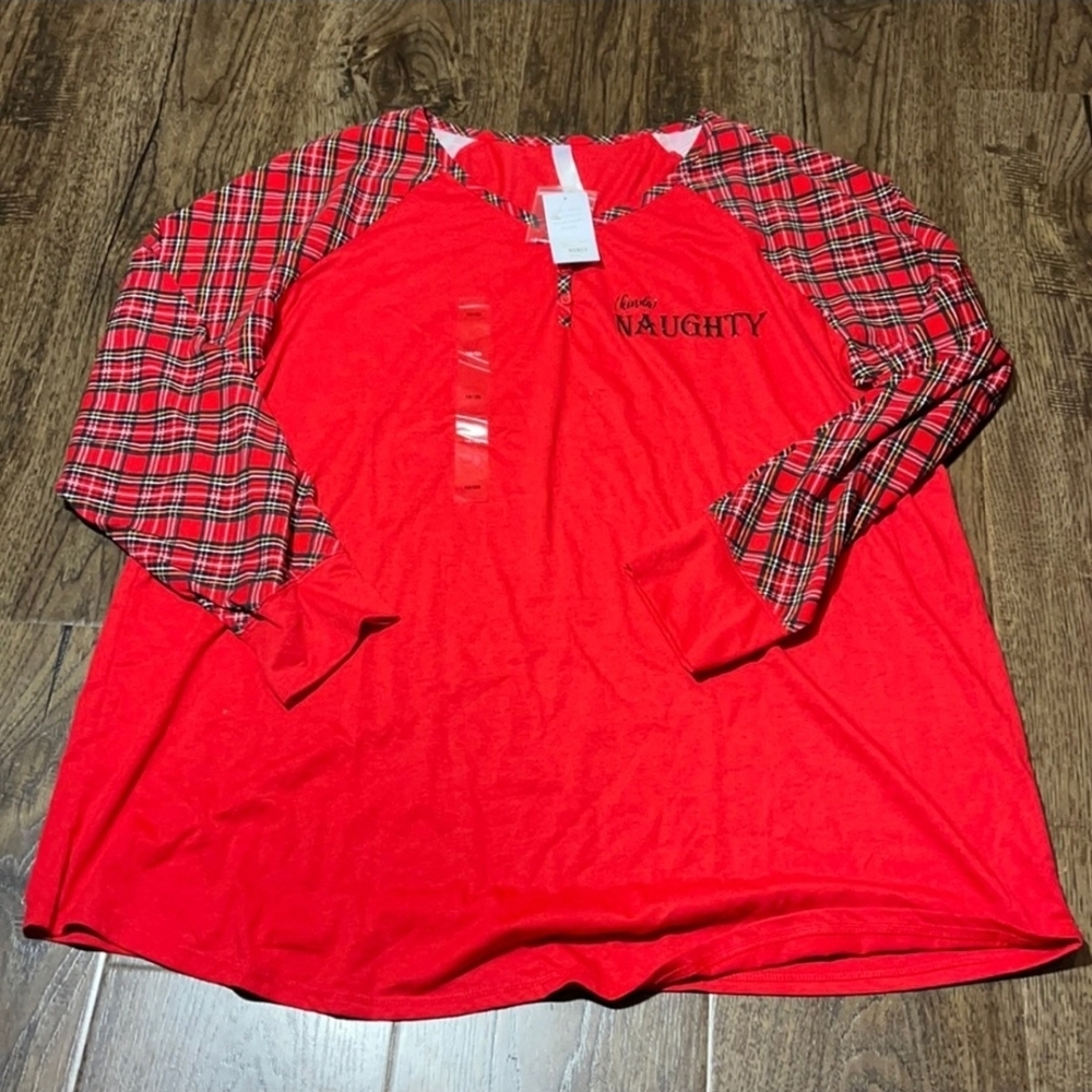 LANE BRYANT Kinda Naughty Pajama Set Red Plaid Size 14/16 NWT - Picture 10 of 15